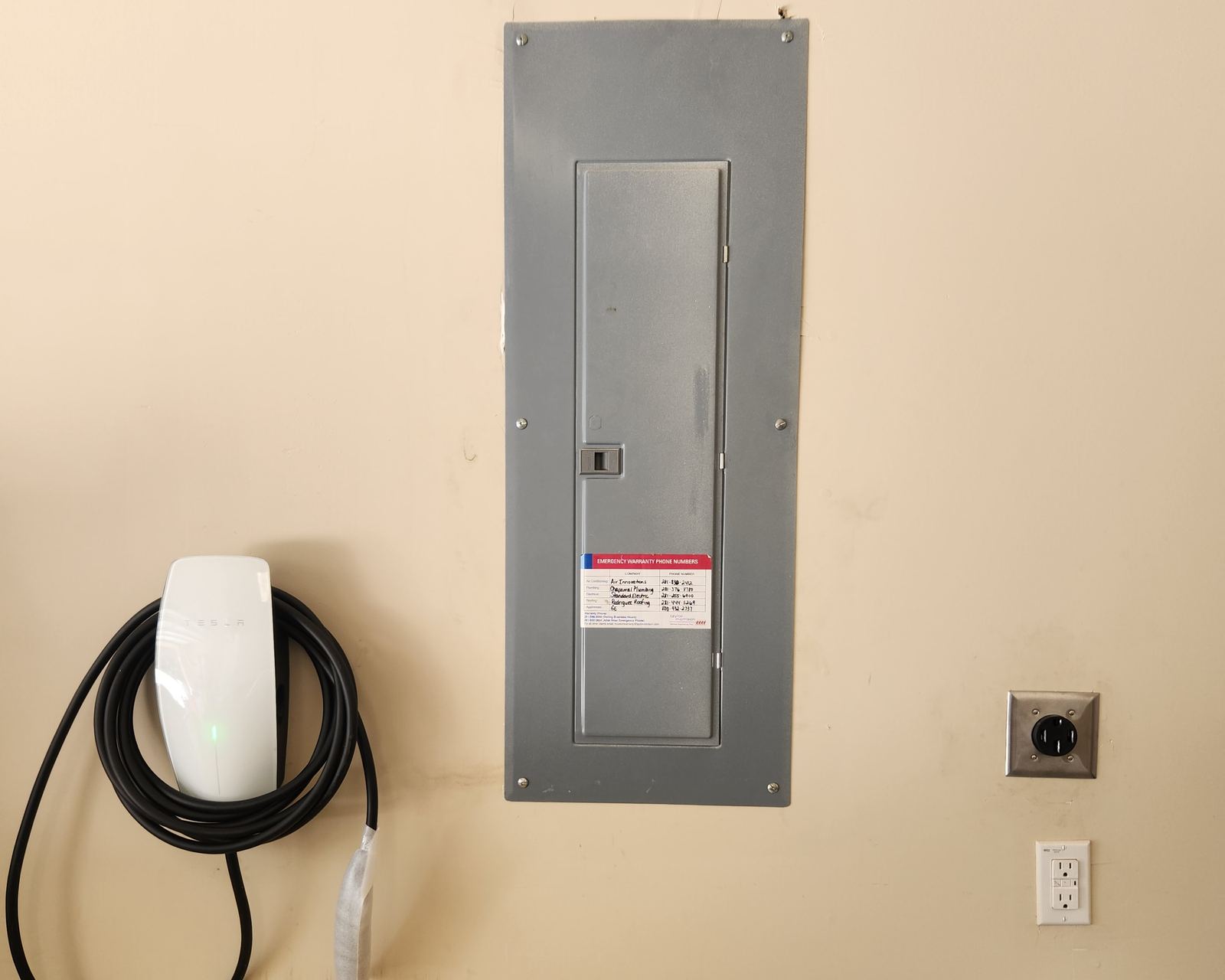 Indoor electrical panel and wiring work at a home in Tomball, TX